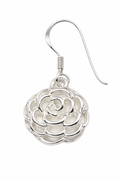Rose Swirl Silver Earring