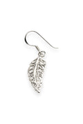 Sterling Silver Detailed Leaf Earrings