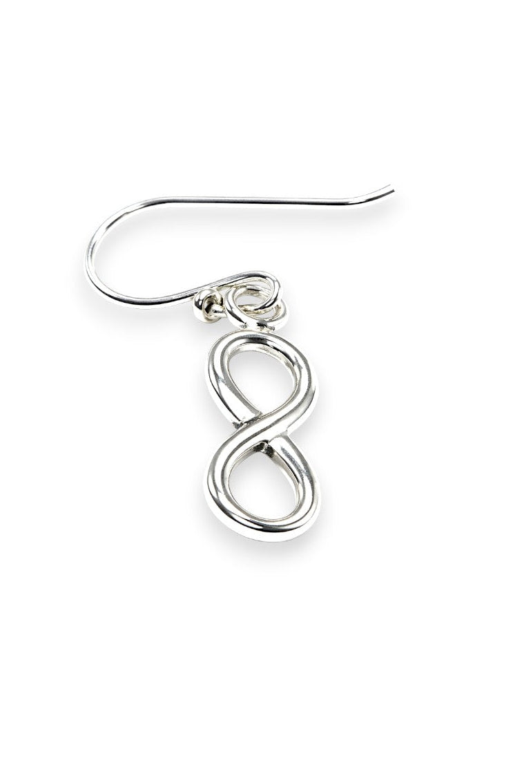 Infinity Loop sterling silver earring