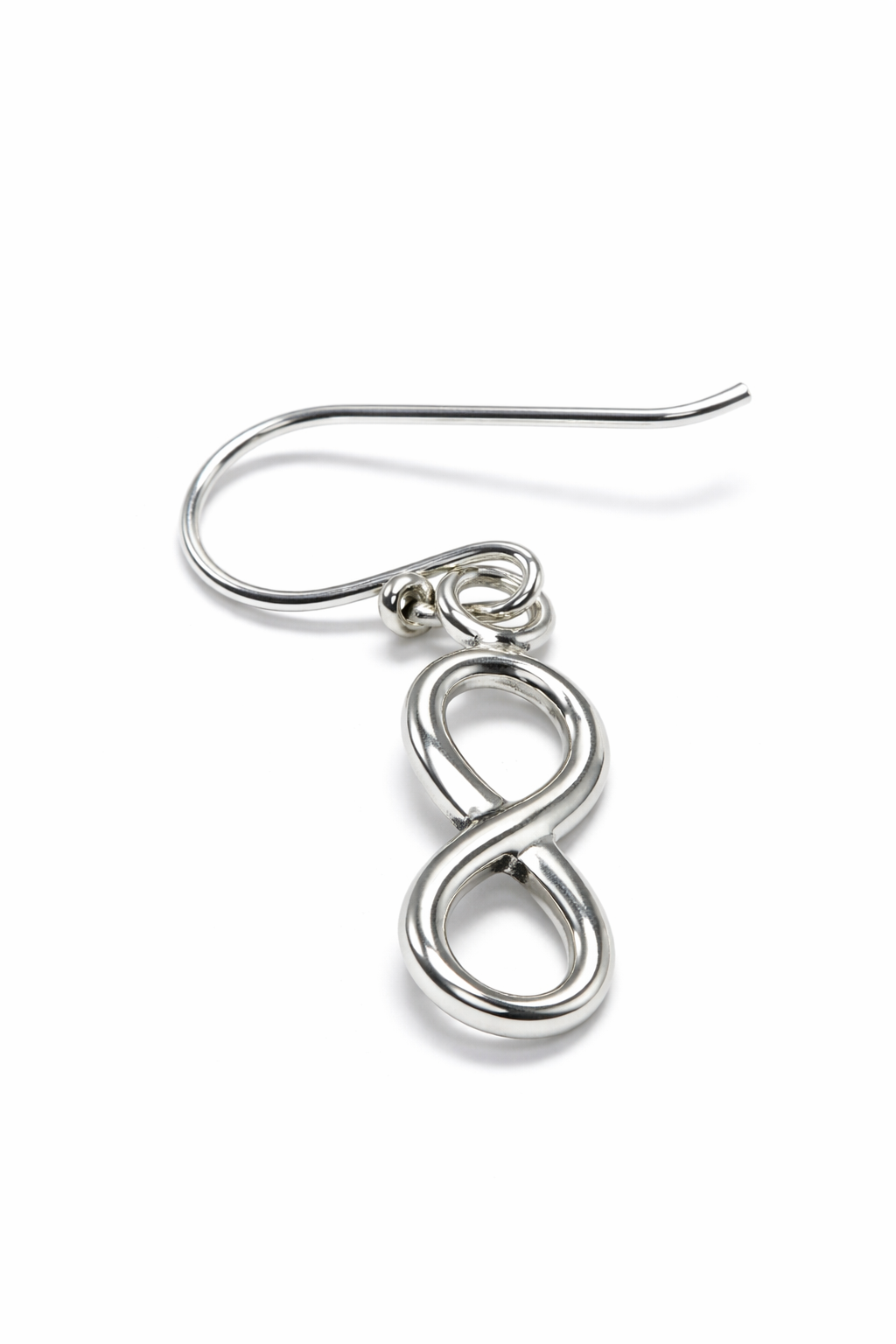 Infinity Loop sterling silver earring