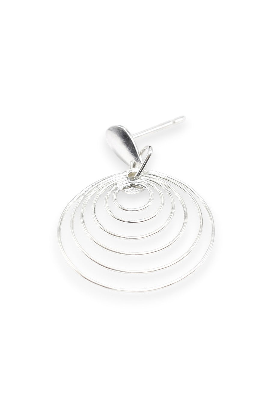 Concentric Hoop sterling silver earring