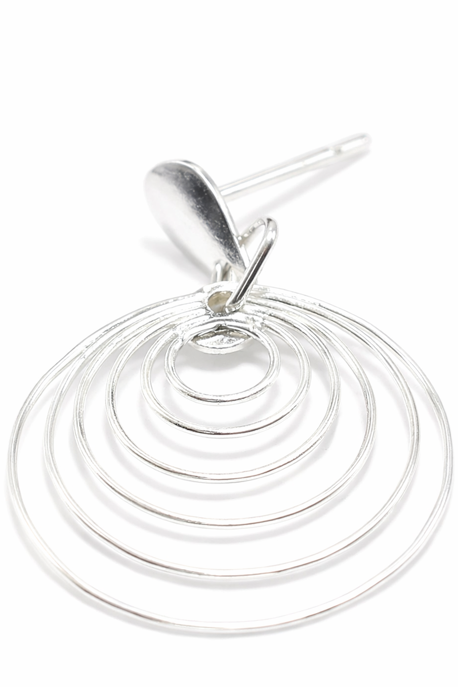 Concentric Hoop sterling silver earring