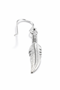 Sterling silver feather earring