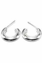 Sterling silver round open hoop earrings