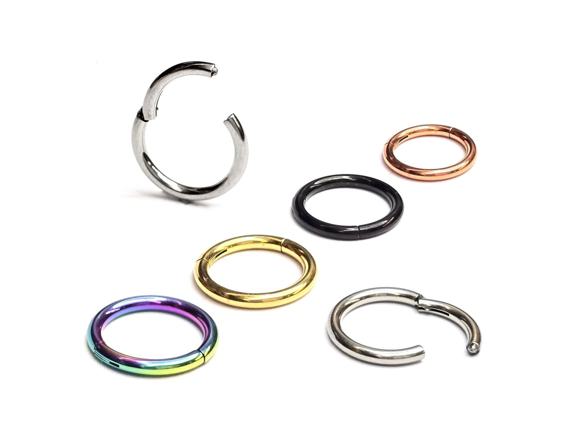 Surgical Steel Segment Ring: Hinged Septum or Nose Piercing