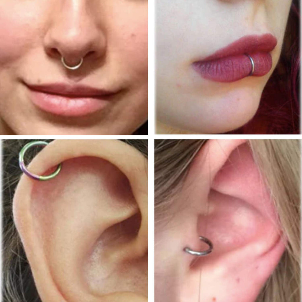 Surgical Steel Segment Ring: Hinged Septum or Nose Piercing