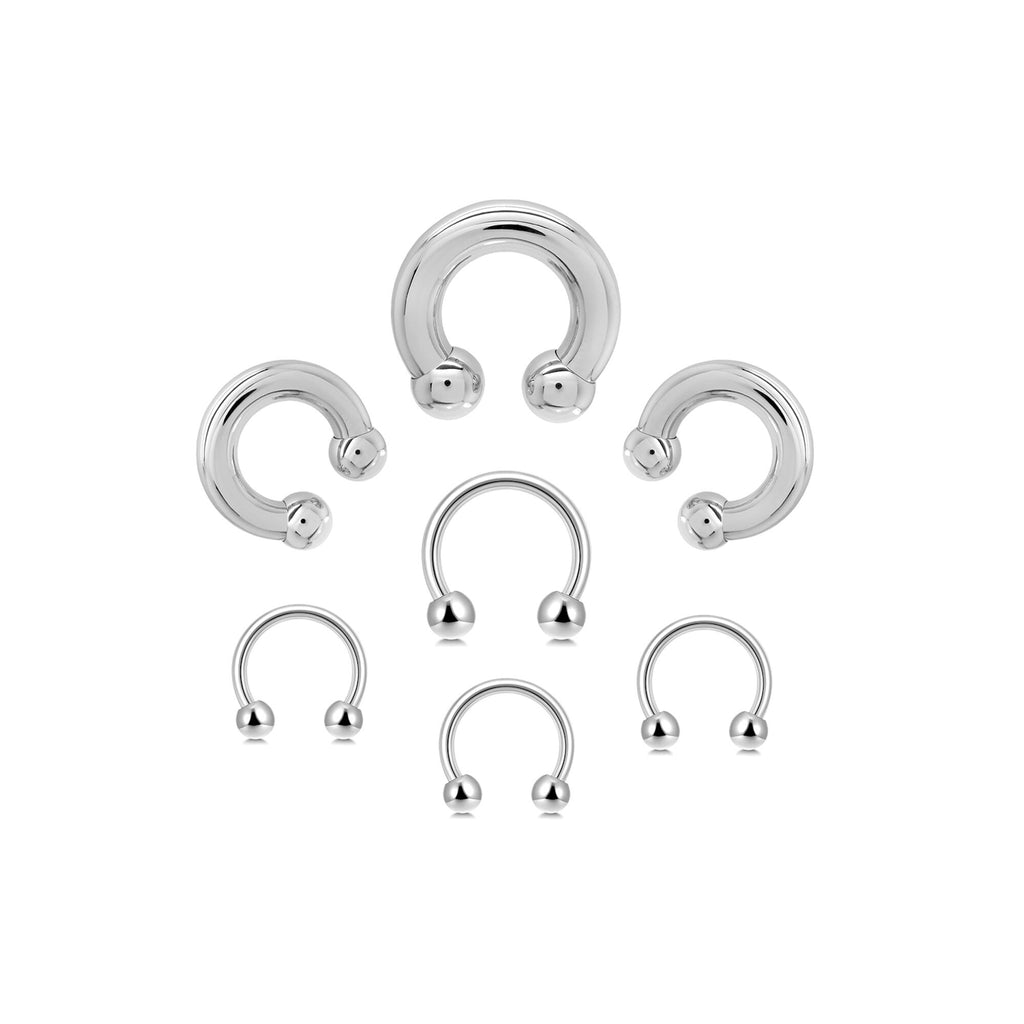Titanium Horseshoe Barbell: Septum, Nose Ring (6mm to 19mm)