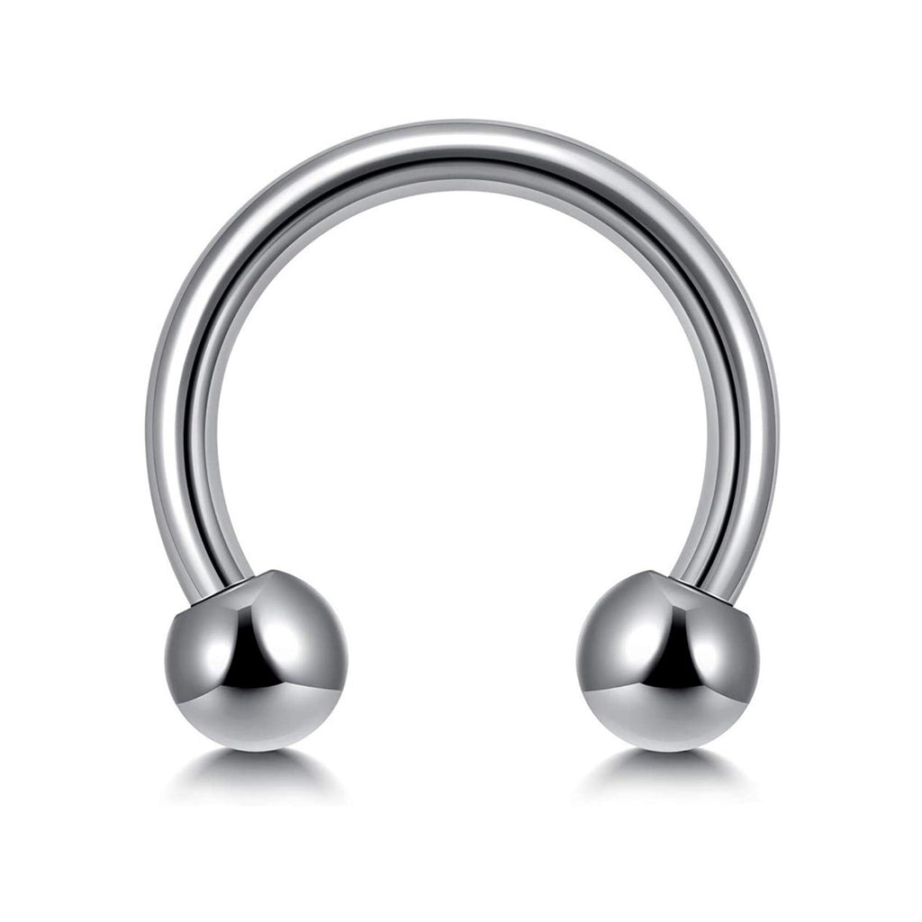 Titanium Horseshoe Barbell: Septum, Nose Ring (6mm to 19mm)