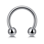 Titanium Horseshoe Barbell: Septum, Nose Ring (6mm to 19mm)