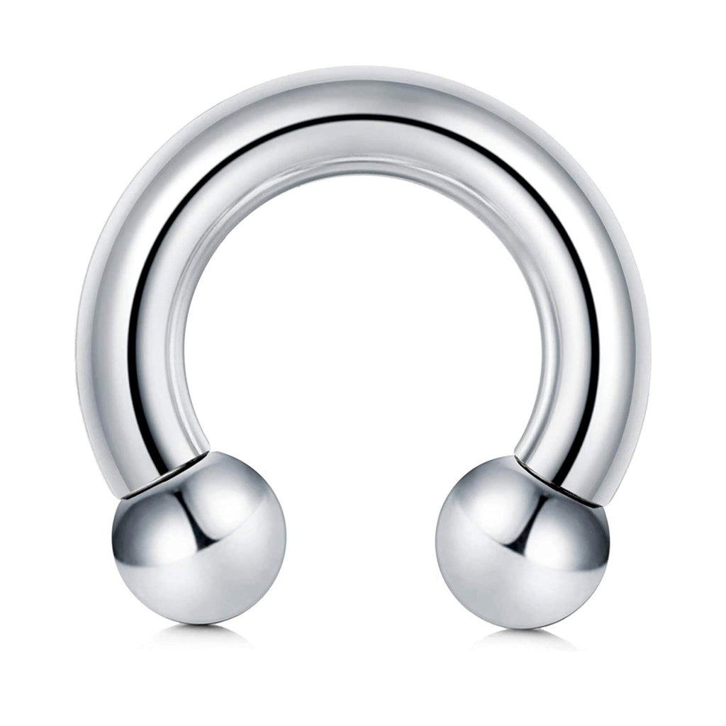 Titanium Horseshoe Barbell: Septum, Nose Ring (6mm to 19mm)