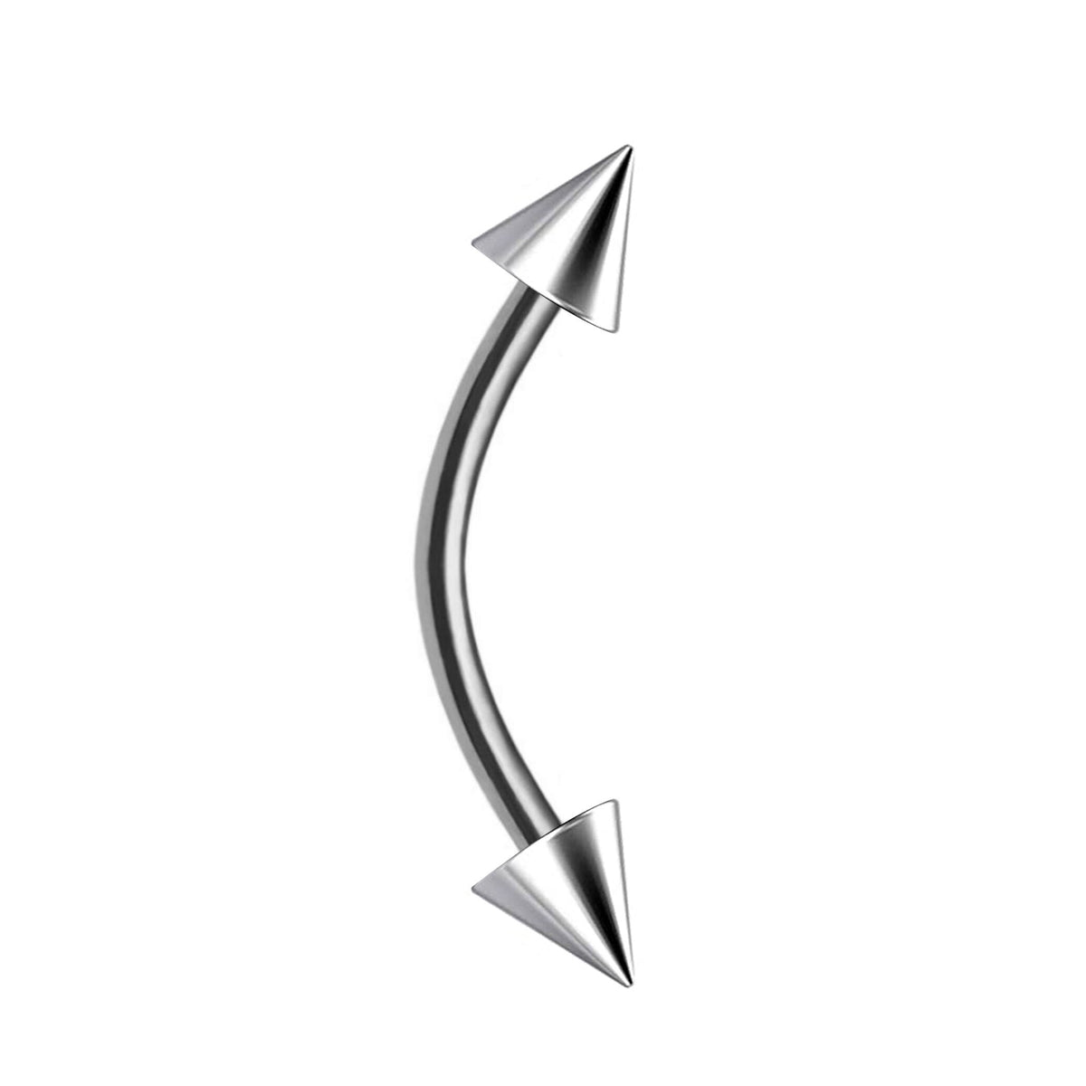 Curved Barbell Piercing: Surgical Steel Bananabell, Spike & Gem Ball Ends