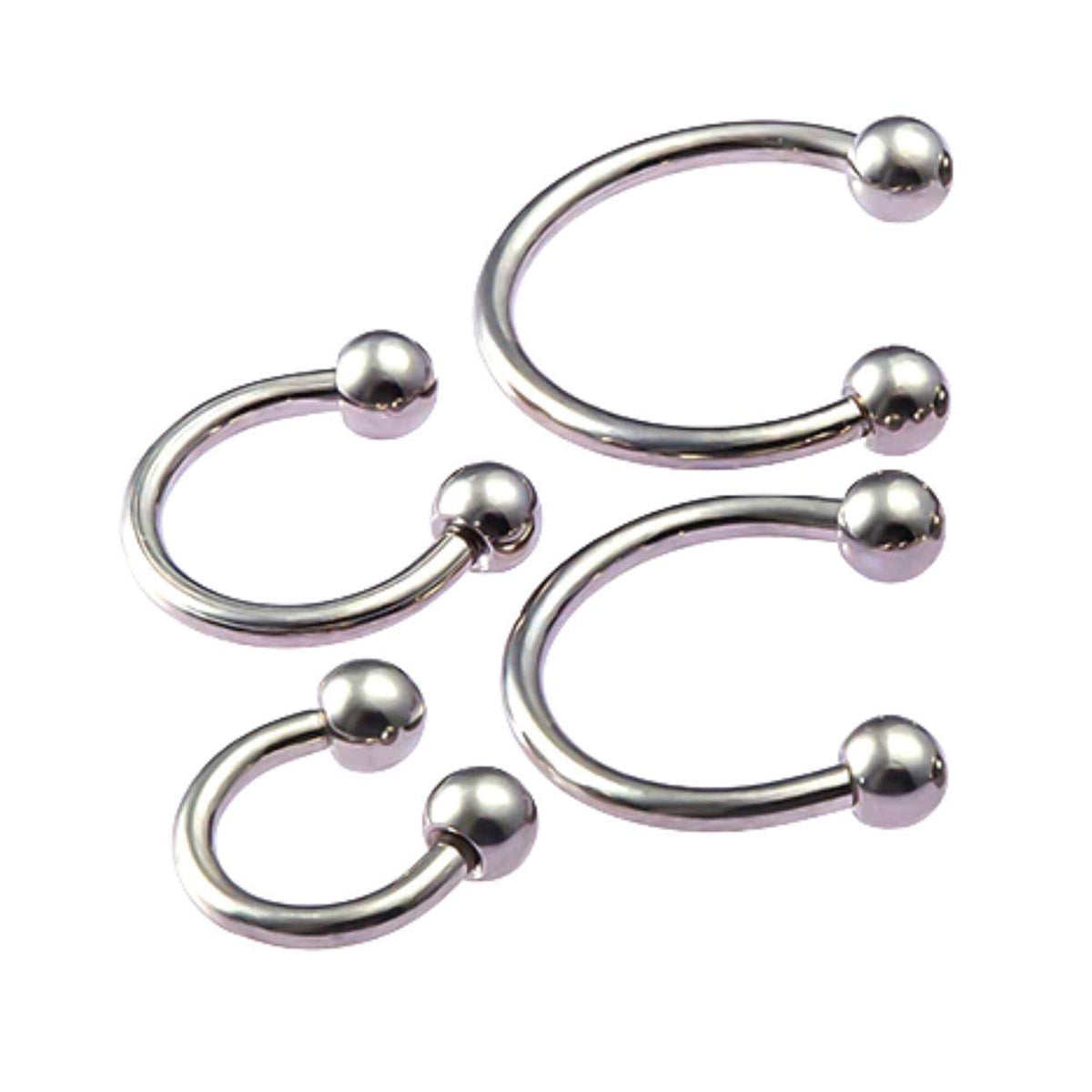 Surgical Steel Horseshoe Nose Ring: Circular Barbell Septum Piercing