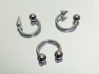 Titanium Spike Lip Ring: Ball Cone Septum, Helix, Cartilage Piercing (18G 16G 14G)