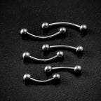 Titanium Curved Barbell: 18g 16g 14g Banana Piercing