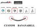 Titanium Curved Barbell Eyebrow Piercing: Spike, Gem, or Plain Ball