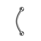 Titanium Curved Barbell Eyebrow Piercing: Spike, Gem, or Plain Ball