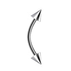 Titanium Curved Barbell Eyebrow Piercing: Spike, Gem, or Plain Ball