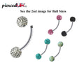 Crystal Ball Daith Earring: Surgical Steel Curved Barbell