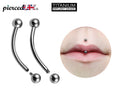 Titanium Curved Barbell: Jestrum Lip Piercing Jewelry (18g-14g)