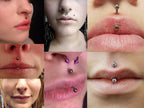 Titanium Curved Barbell: Jestrum Lip Piercing Jewelry (18g-14g)