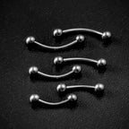 Titanium Curved Barbell: Jestrum Lip Piercing Jewelry (18g-14g)