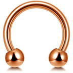 Titanium Horseshoe Septum Ring: 14G-18G Body Piercing
