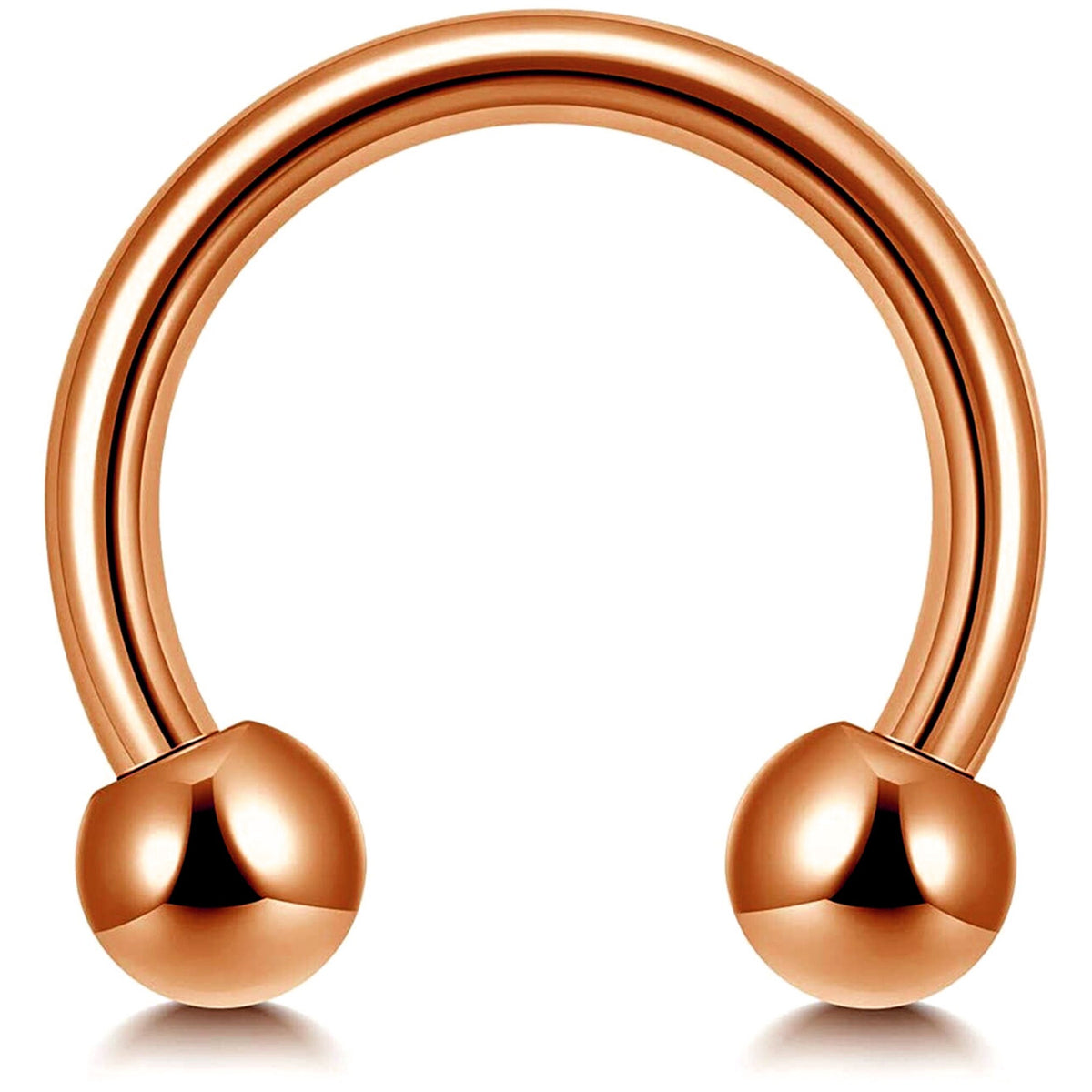 Titanium Horseshoe Septum Ring: 14G-18G Body Piercing