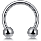 Titanium Horseshoe Septum Ring: 14G-18G Body Piercing