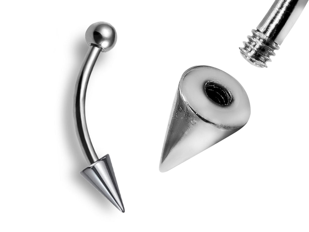 Titanium Angel Fangs Spike Barbell 16g: Lip & Body Piercing Jewelry (2pcs)