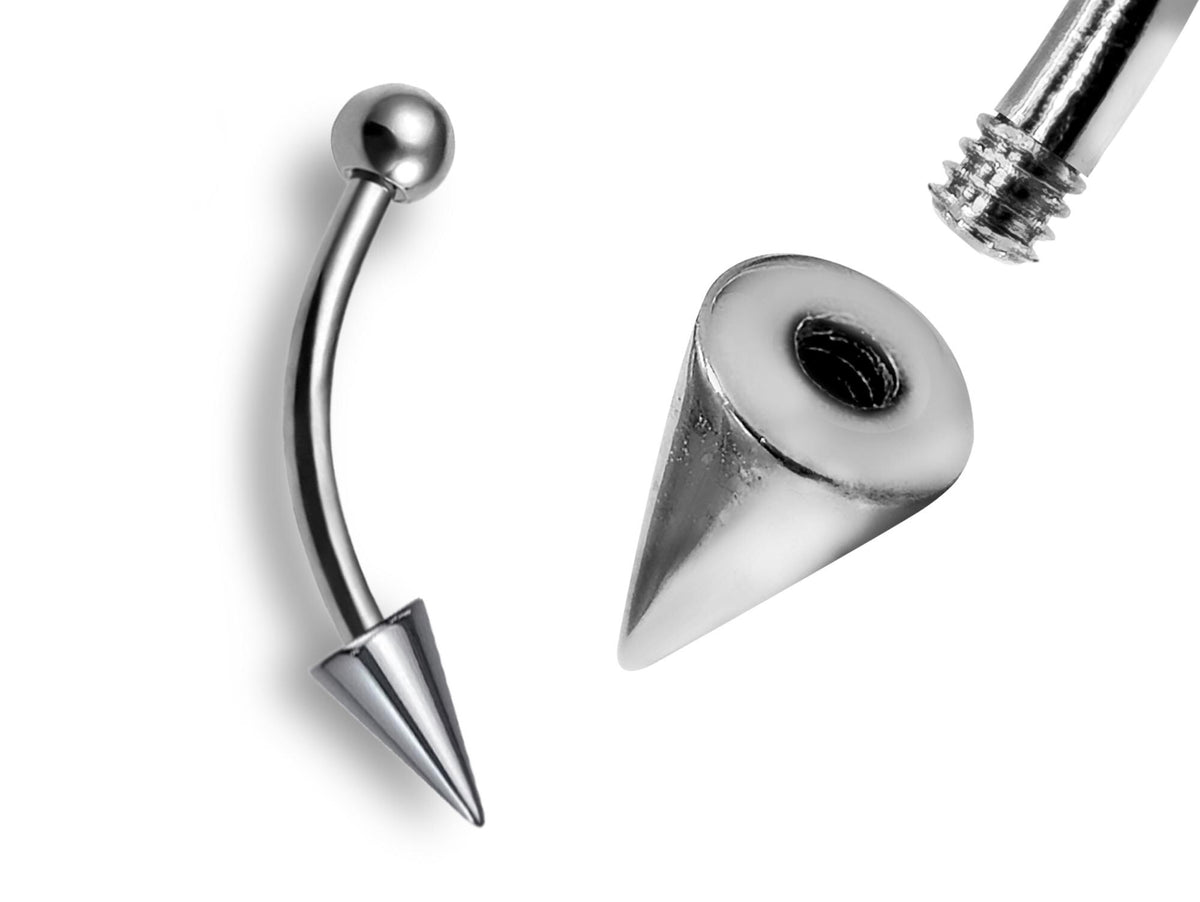 Titanium Angel Fangs Spike Barbell 16g: Lip & Body Piercing Jewelry (2pcs)