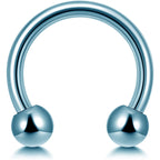 Titanium Horseshoe Septum Ring: 14G-18G Body Piercing