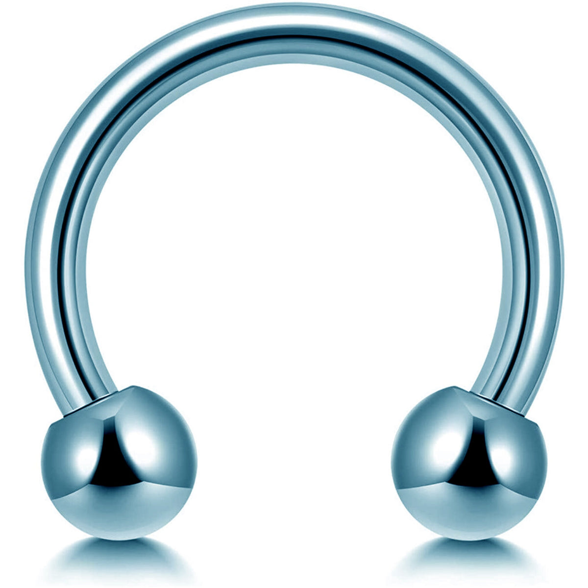 Titanium Horseshoe Septum Ring: 14G-18G Body Piercing