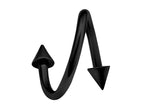 Spike Spiral Barbell: Surgical Steel Conch Earring, Lip, Eyebrow Piercing