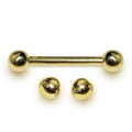 Nipple Piercing Jewelry - 14K Gold Tongue Barbell in 16G and 14G - Handmade Body Jewellery