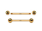 Nipple Piercing Jewelry - 14K Gold Tongue Barbell in 16G and 14G - Handmade Body Jewellery