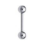 Titanium Industrial Barbell Piercing: Spike, Gem, or Plain Ball (20g-14g)