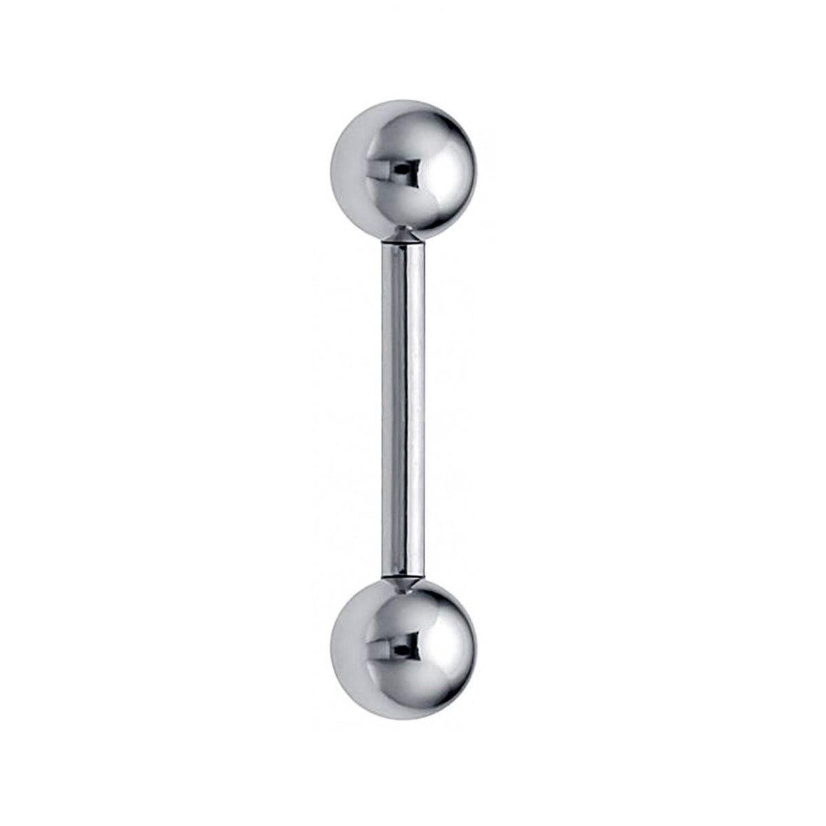 Titanium Industrial Barbell Piercing: Spike, Gem, or Plain Ball (20g-14g)