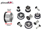 Surgical Steel Single Flare Ear Plugs: Piercing Tunnels with O-Ring