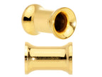 Gold Plated Double Flare Plugs: Titanium Steel Ear Tunnels