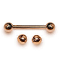 14K Rose Gold Nipple Barbell: Handmade Body Piercing Jewelry