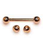 14K Rose Gold Nipple Barbell: Handmade Body Piercing Jewelry
