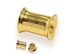 14K Gold Ear Stretching Plugs: Rose & White Gold Tunnels, 2G-00G