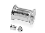 14K Gold Ear Stretching Plugs: Rose & White Gold Tunnels, 2G-00G