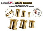 14K Gold Ear Stretching Plugs: Rose & White Gold Tunnels, 2G-00G