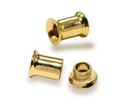 14K Gold Ear Stretching Plugs: Rose & White Gold Tunnels, 2G-00G