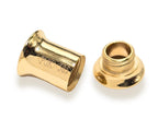 14K Gold Ear Stretching Plugs: Rose & White Gold Tunnels, 2G-00G