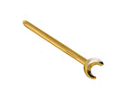 18K Gold Nose Pin: Crescent Moon Piercing Stud