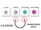 Titanium Horseshoe Nose Ring: Custom Barbell, 16g/14g