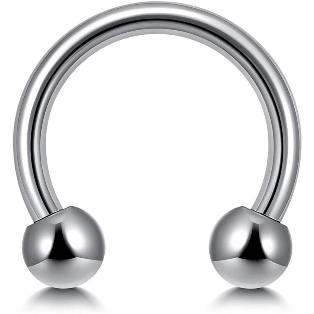 Titanium Horseshoe Nose Ring: Custom Barbell, 16g/14g