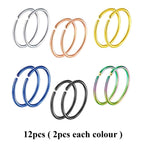 Surgical Steel Nose Ring Hoop: 18g/20g Piercing, Value Pack